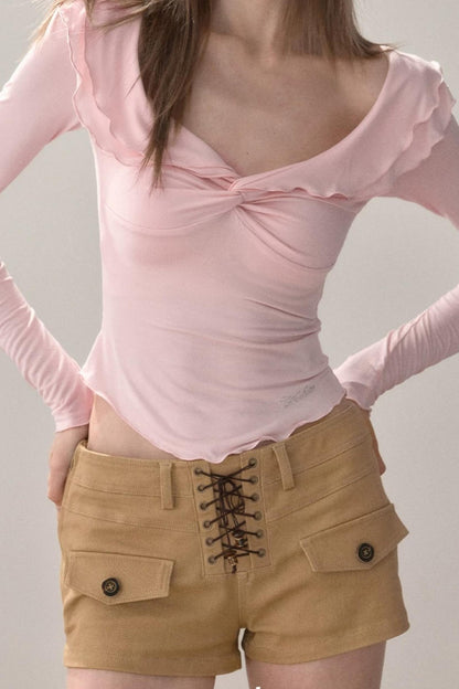 Lace-Up Summer Shorts