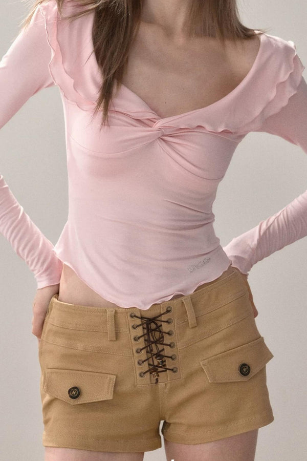 Lace-Up Summer Shorts
