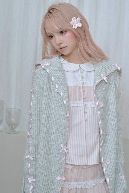 Light Gray Knit Cardigan