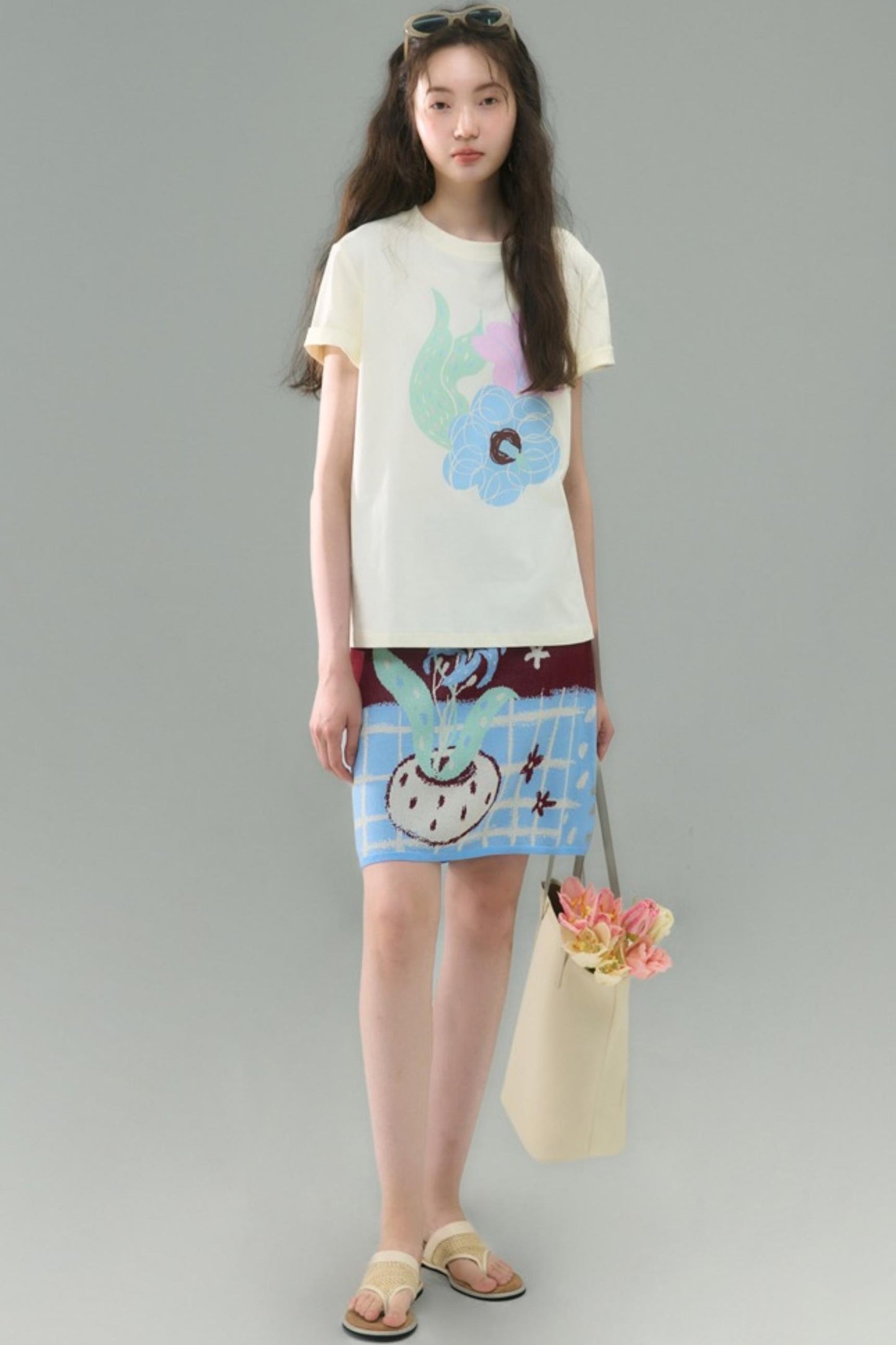 Original Lily Jacquard Tencel Vest Skirt Set-Up