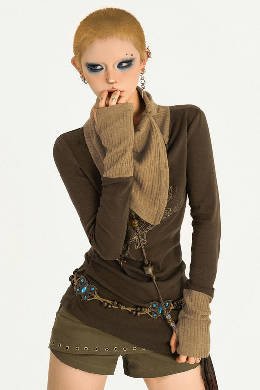 High Flip Collar T-Shirt