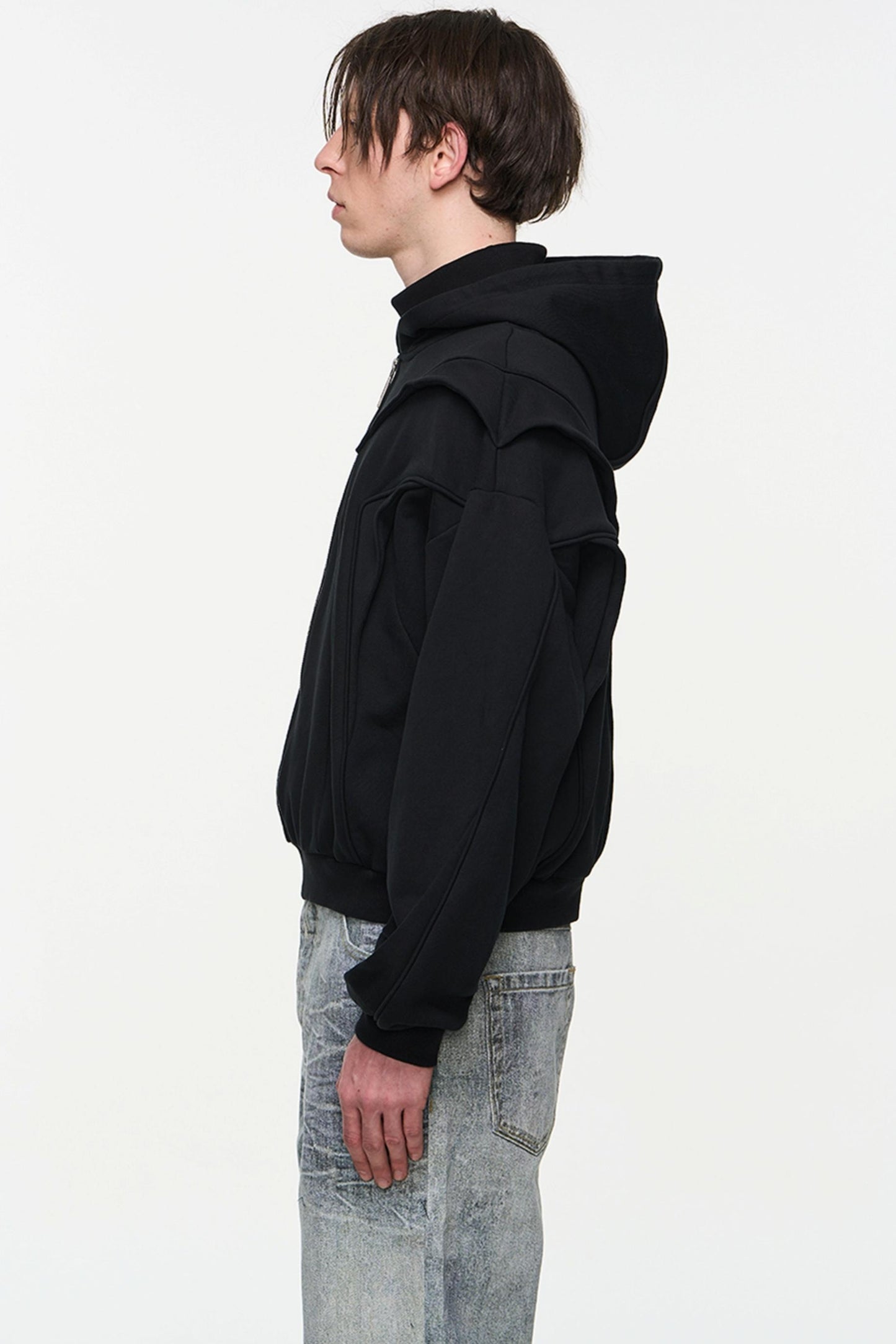 Layered Hoodie Jacket
