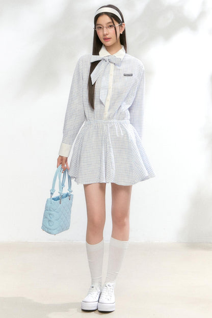 Autumn White Shirt Dress