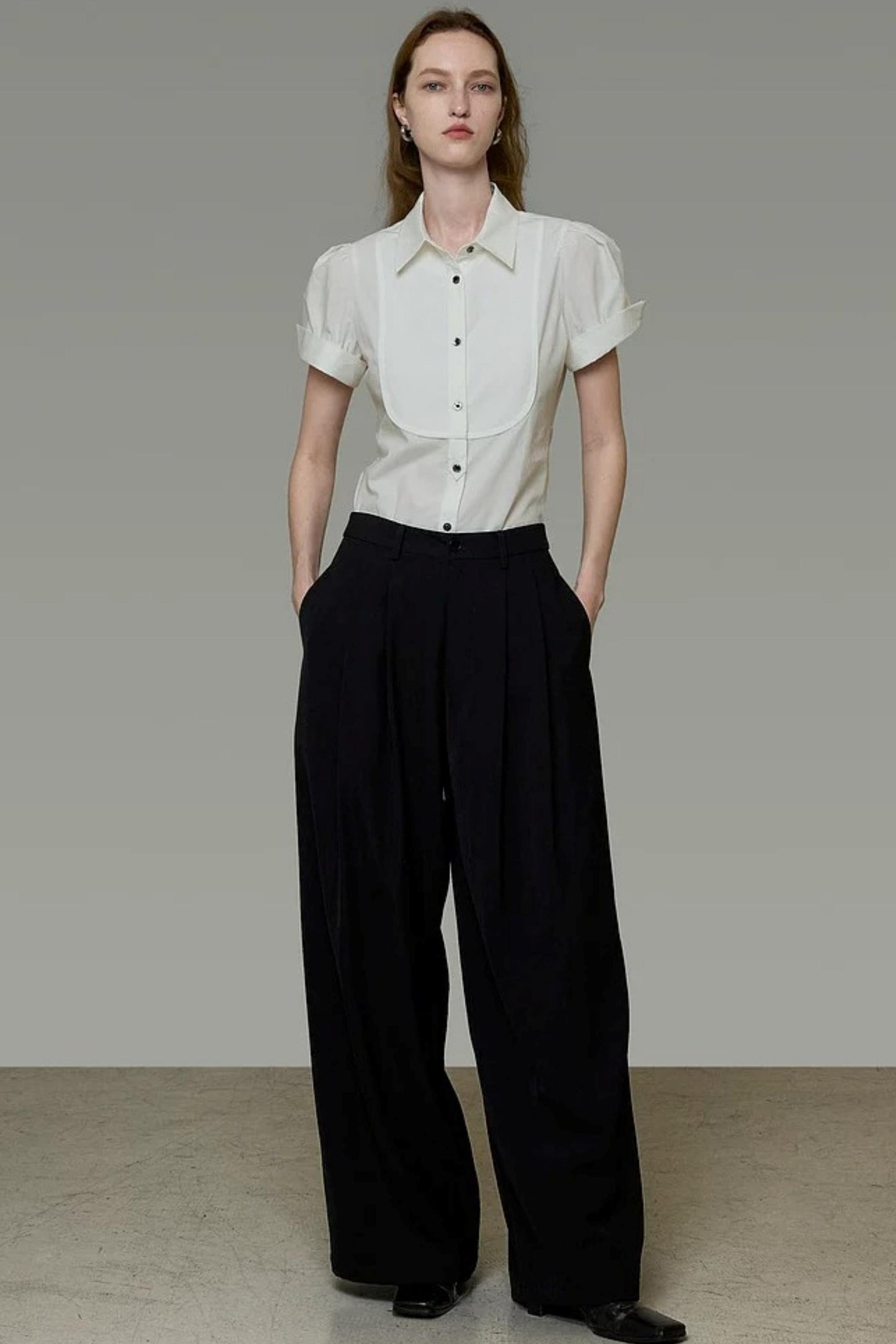 Hochwertige Bluse mit Puffärmeln