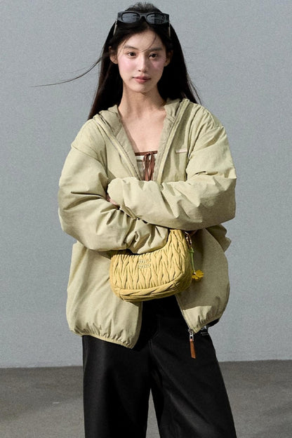 Old Money Leather Label Down Jacket