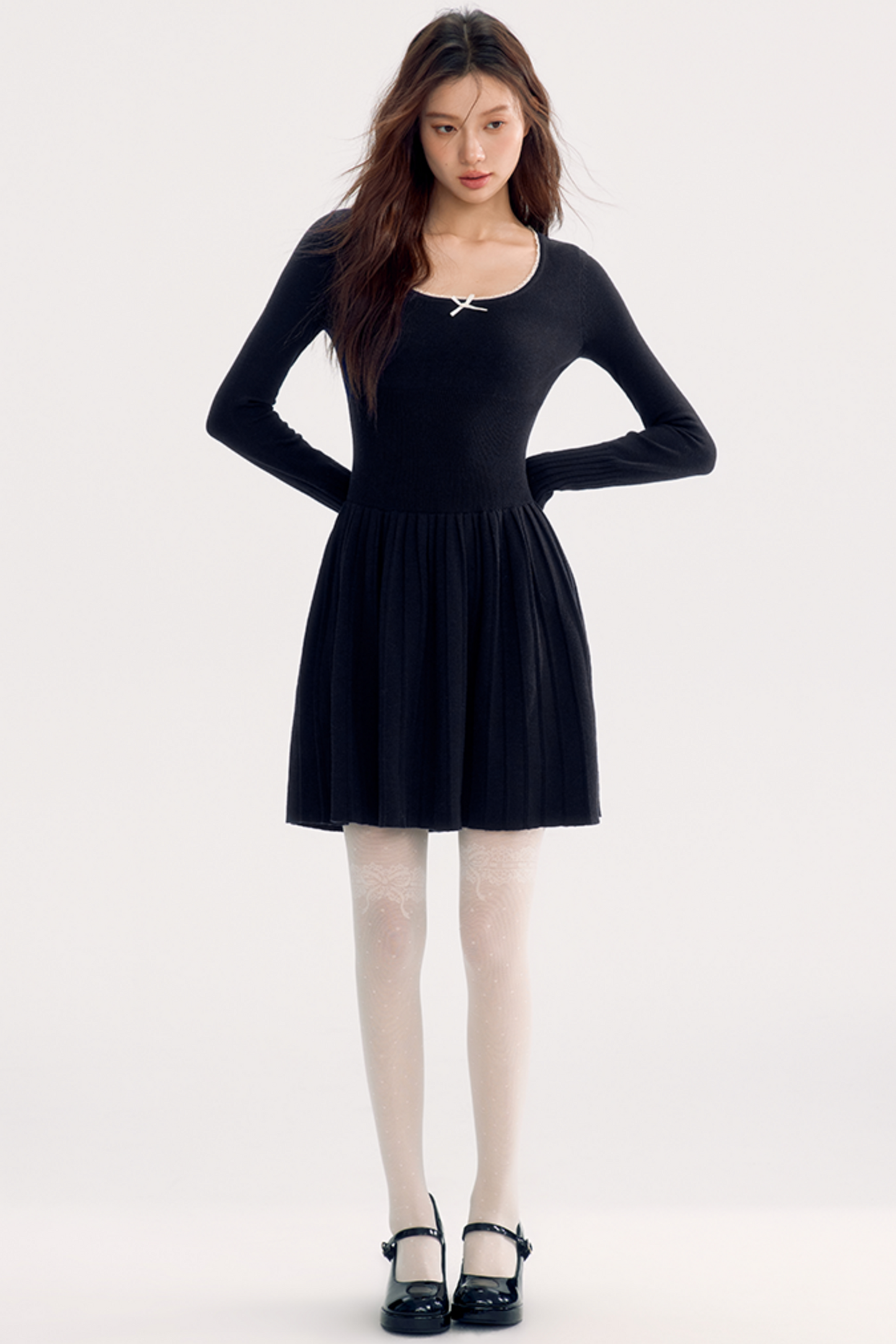 Square Neck Slim Knit Dress