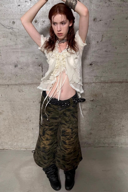 Camouflage Flare Pants