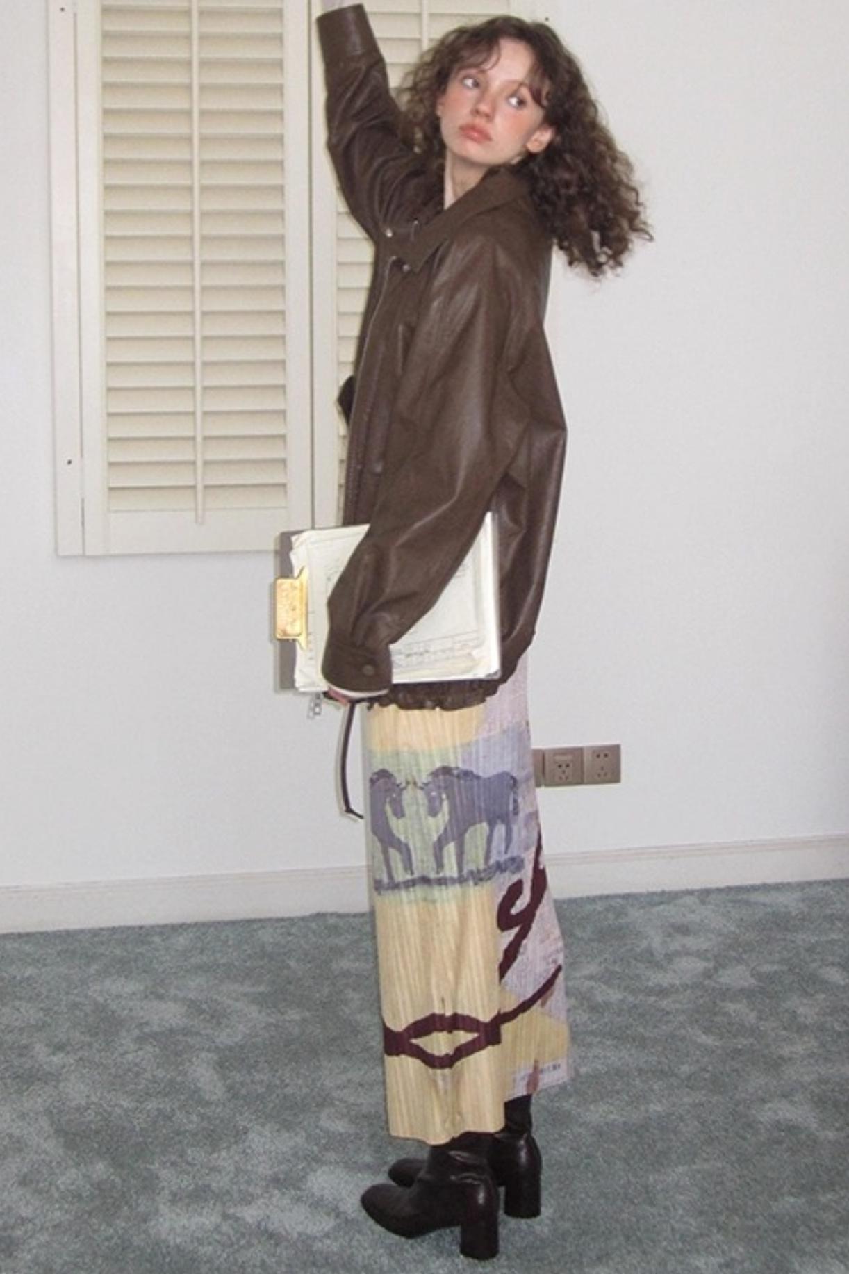 Vintage Matte Coffee Leather Jacket