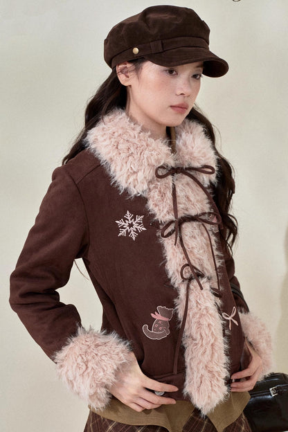 Original Suede Bow Coat