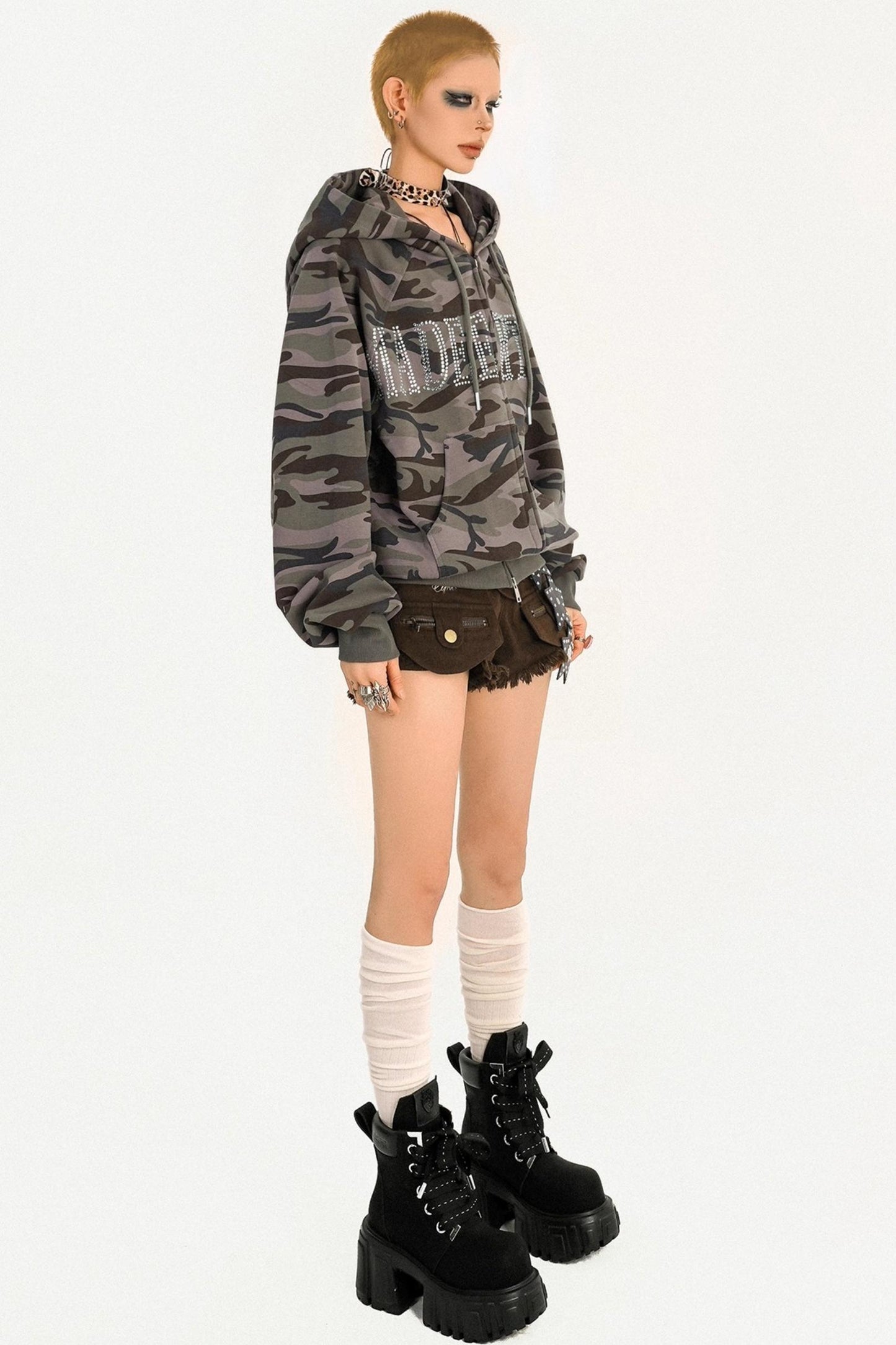 American Vintage Camouflage Hooded Sweatshirt