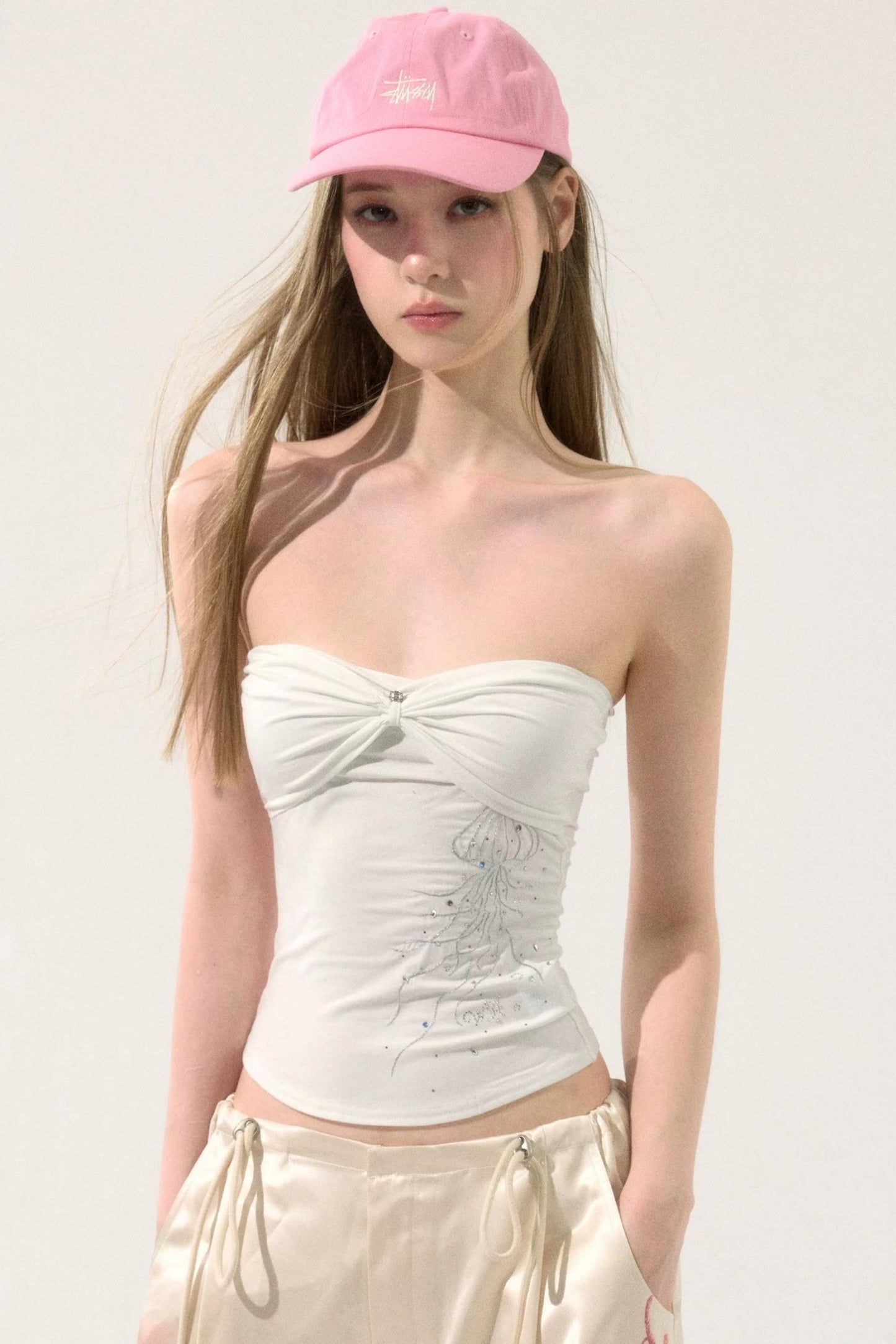 Rhinestone Twist Tube Top
