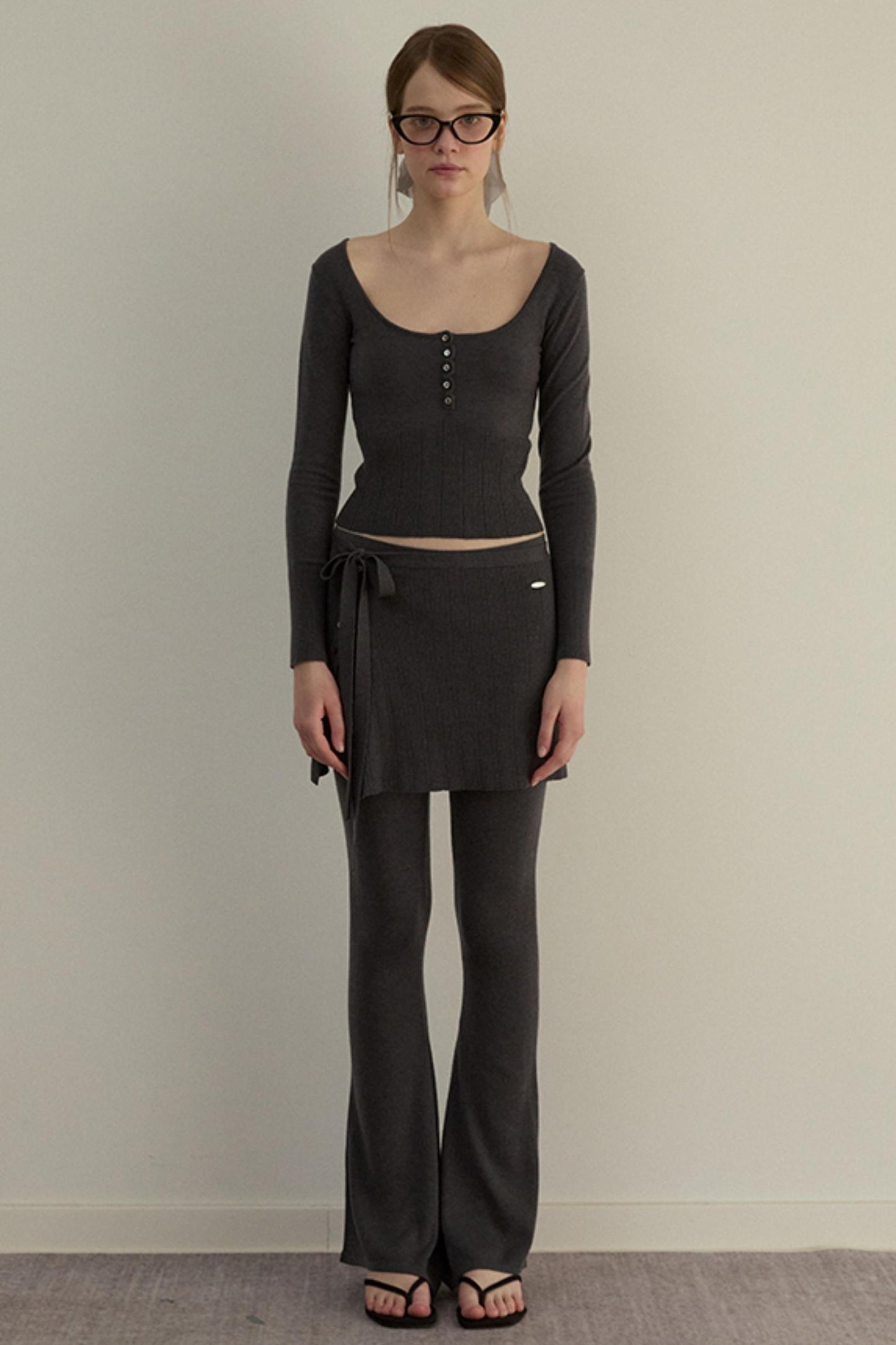 Romantic Knit Pants Set-Up