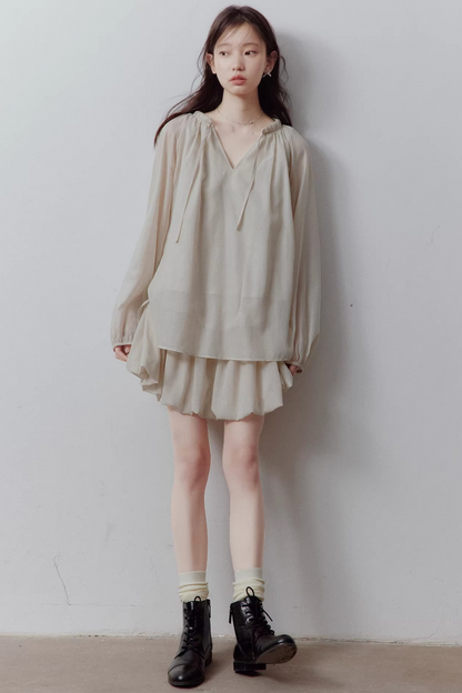 Apricot Gray Sunscreen Cover-Up