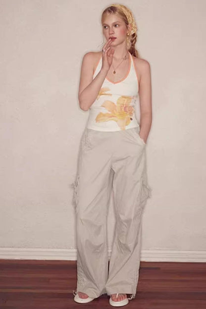 Wide-leg Cargo Pants