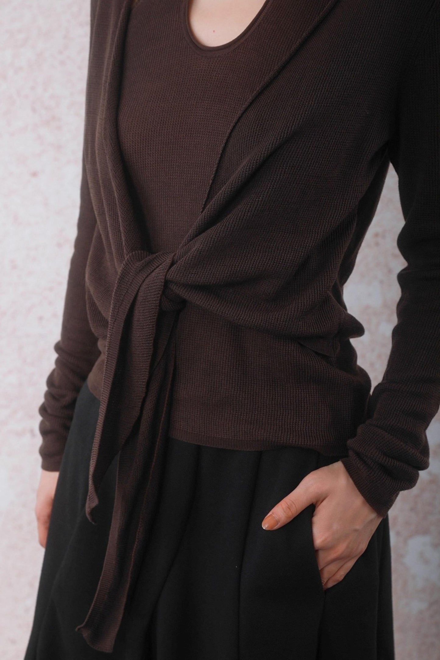 Autumn Mocha Brown Knitted Sweater