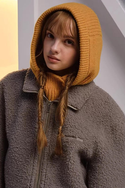 Sheep Wool Knit Balaclava