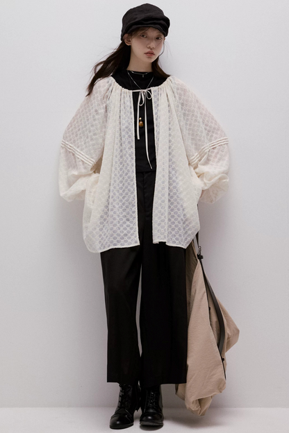Imitation Linen Black Cropped Pants