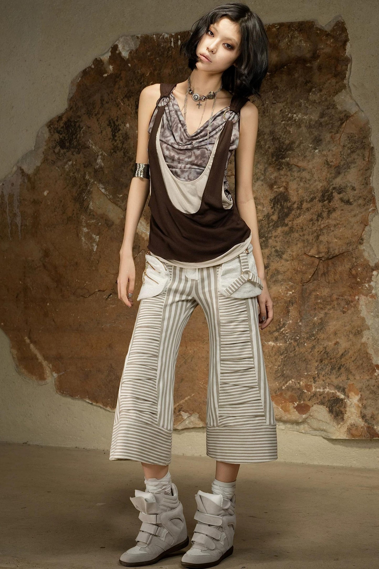 Dark Punk Cropped Pants