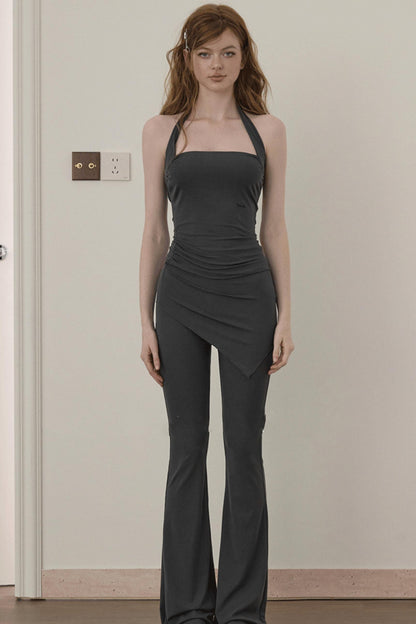 Folded Waist Slim Yoga Slacks