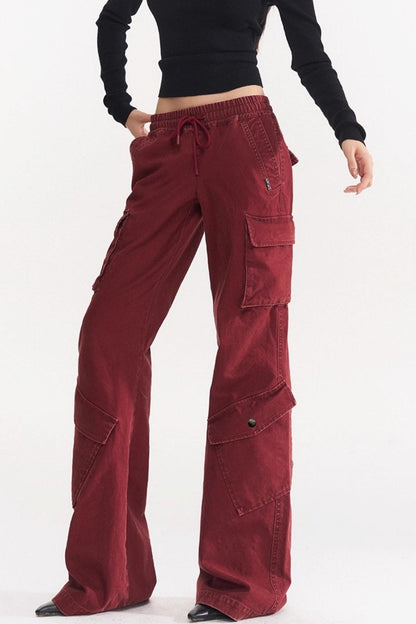 Red Vintage Cargo Pants