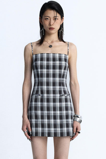 Monochrome Halter Dress
