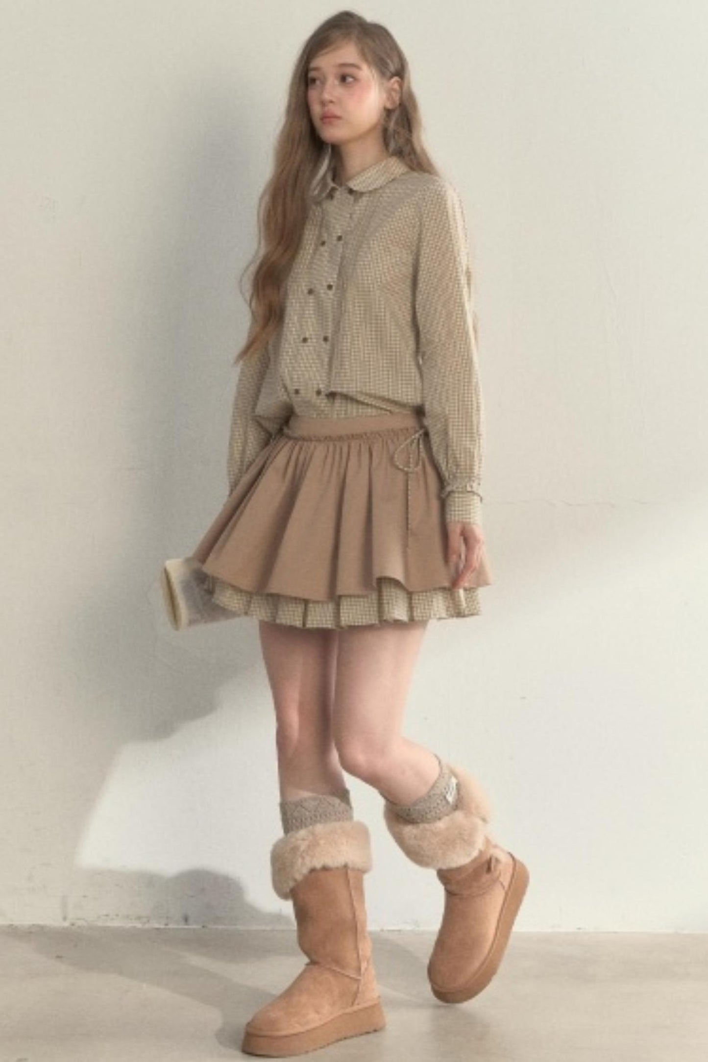 Retro Khaki Tutu Skirt