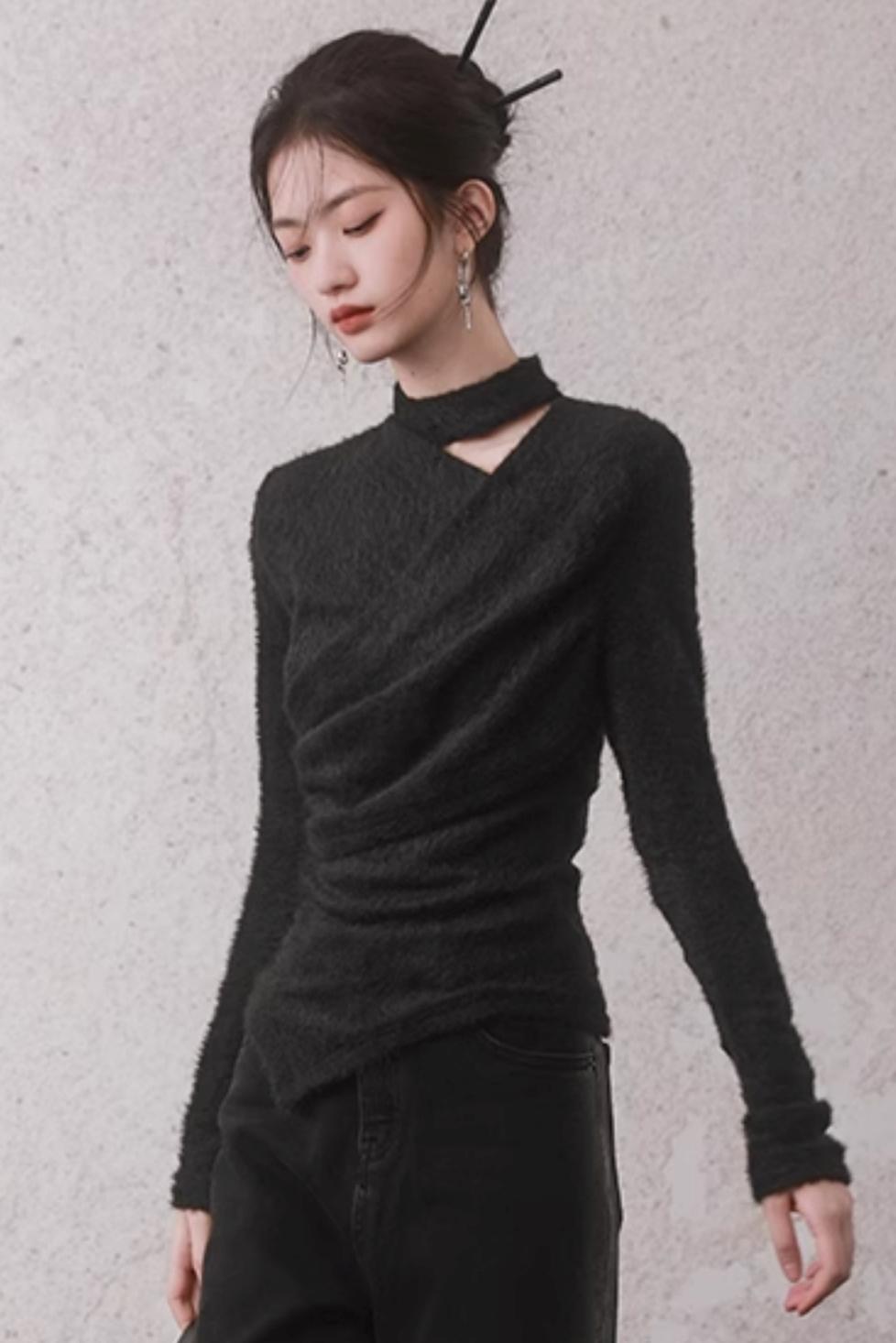 Maillard Halterneck Knit Sweater