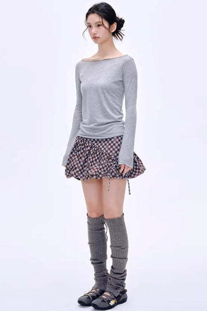 Distressed Letter Print Sweater