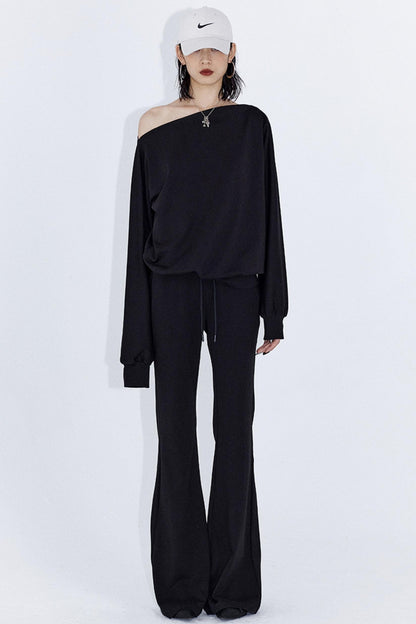 Ourhour Loose Long-Sleeved Sweatshirt