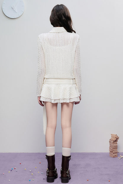 Hollow Lace Spring Halter Dress