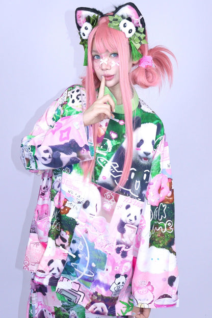 Panda Collage Printed Tang Top