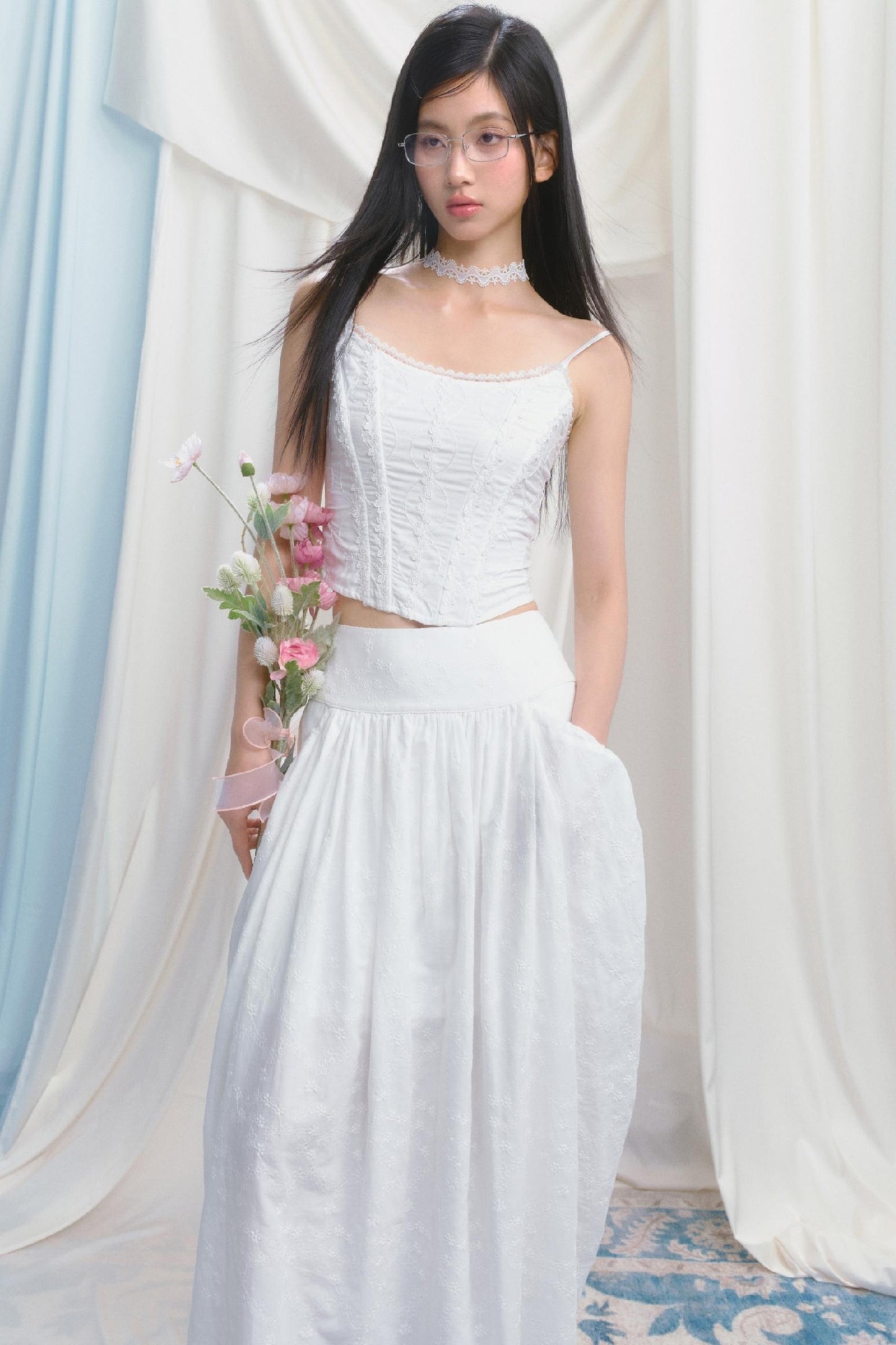 Dreamy White Lei Pod Skirt