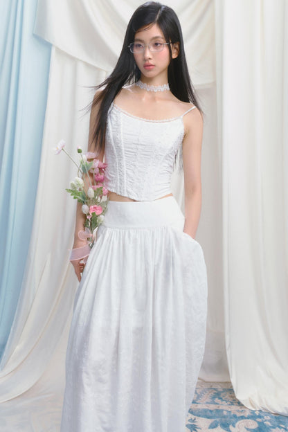 Dreamy White Lei Pod Skirt