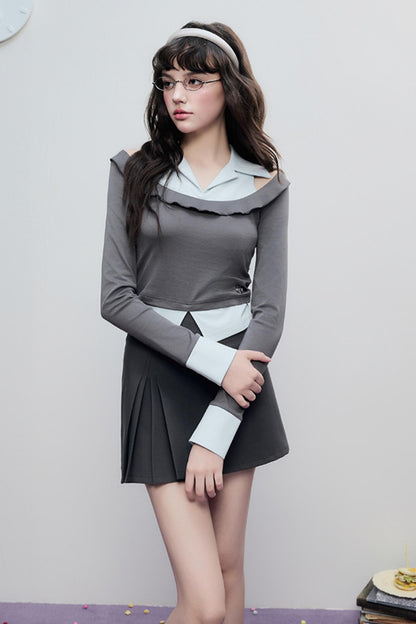 Chic Knit Bustier Skirt