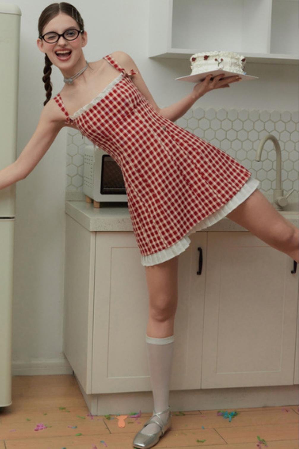 Color Clash A-Line Dress