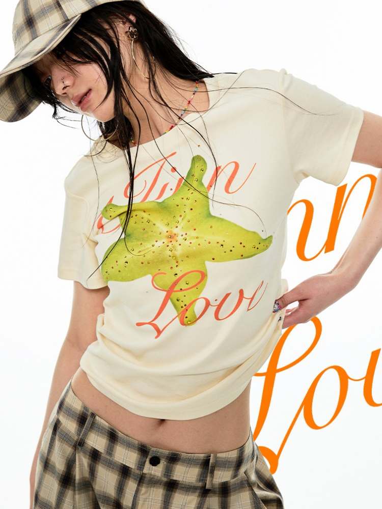 Summer Fruit Printed Loose T-Shirt