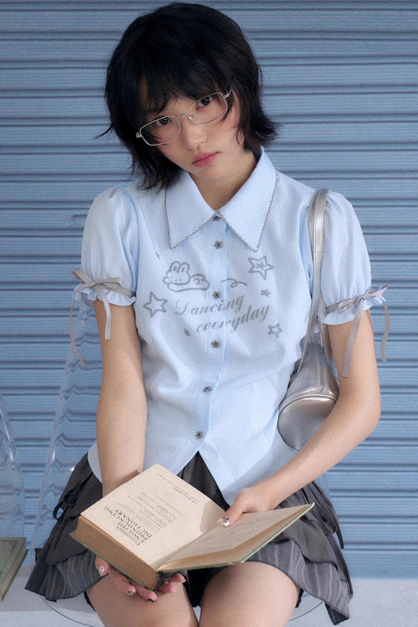 Blue Bunny Collar Shirt