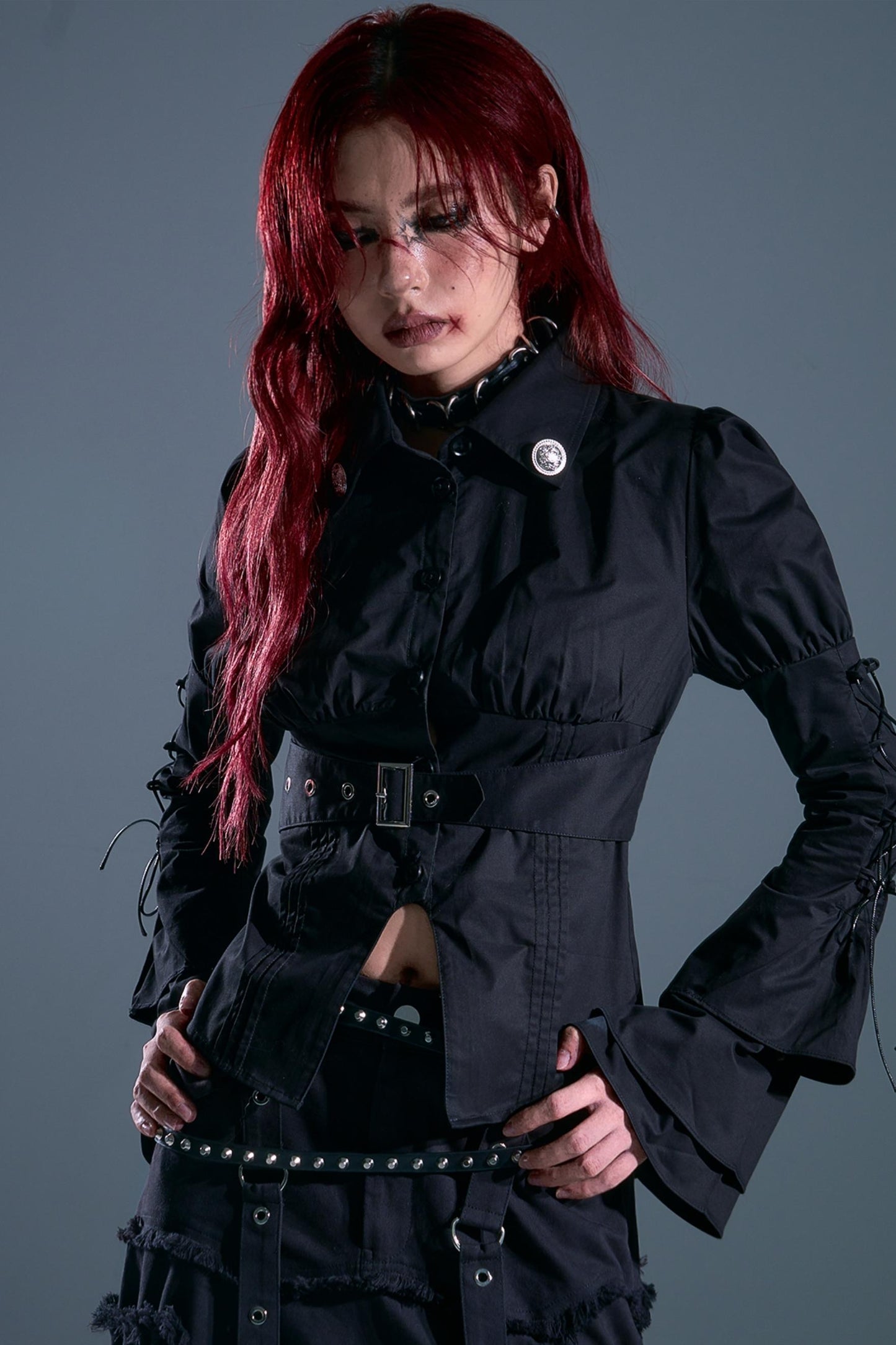 Gothic Flared Sleeves Top