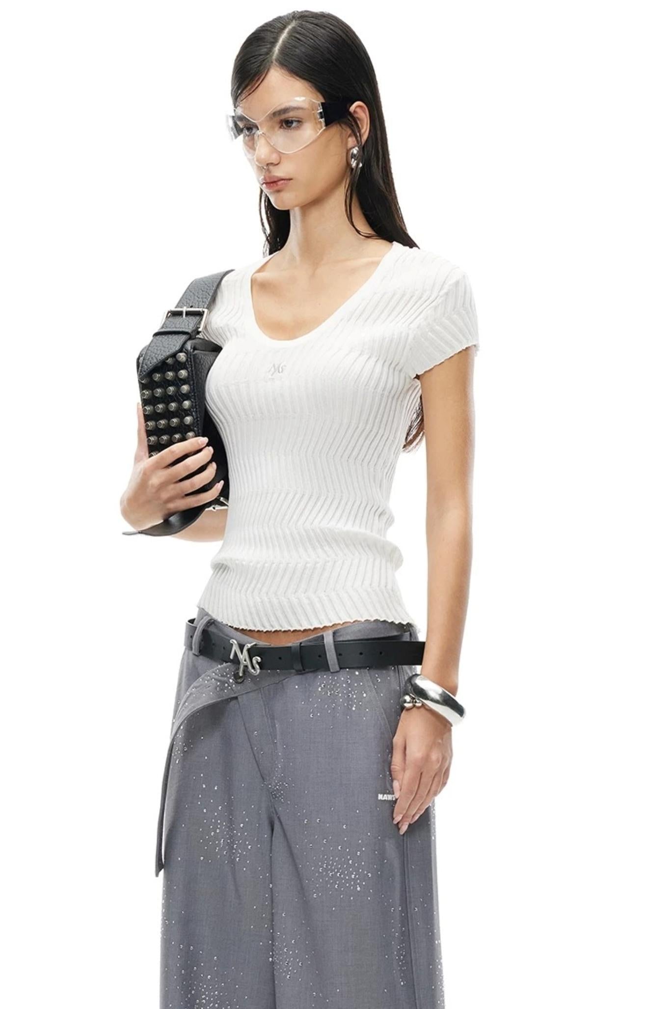 Silk-Cotton Knit Top