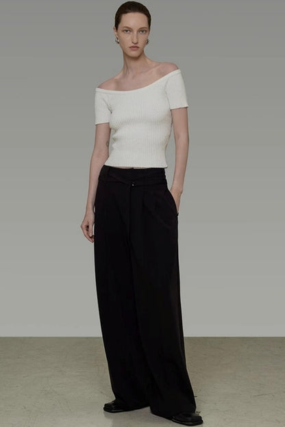 One-Shoulder Knit Top