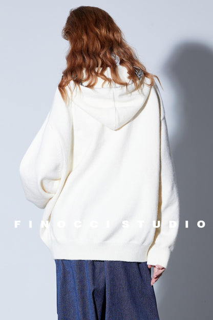 Herringbone Hooded Winter Top