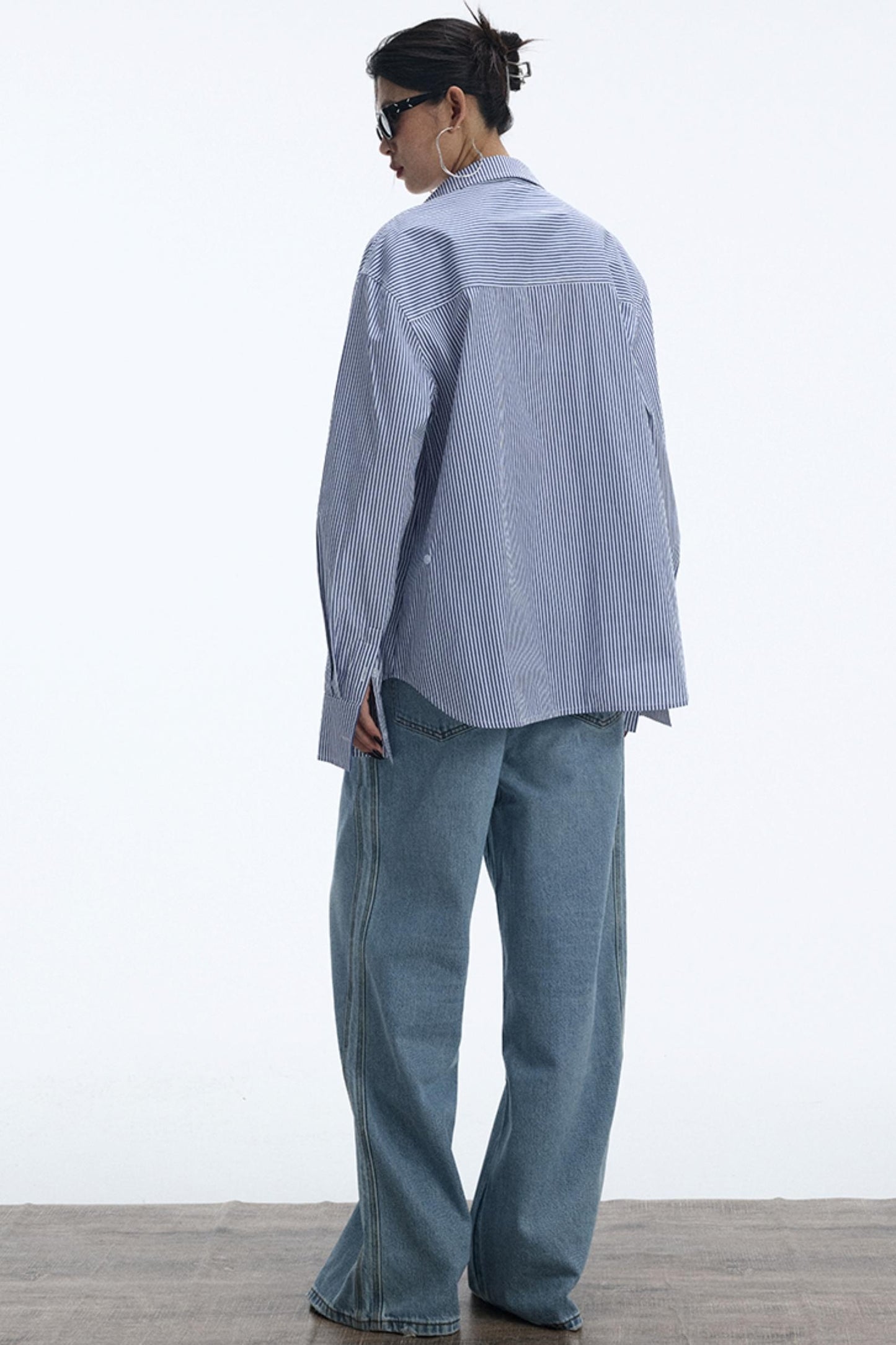 Blue And White Stripe Shirt