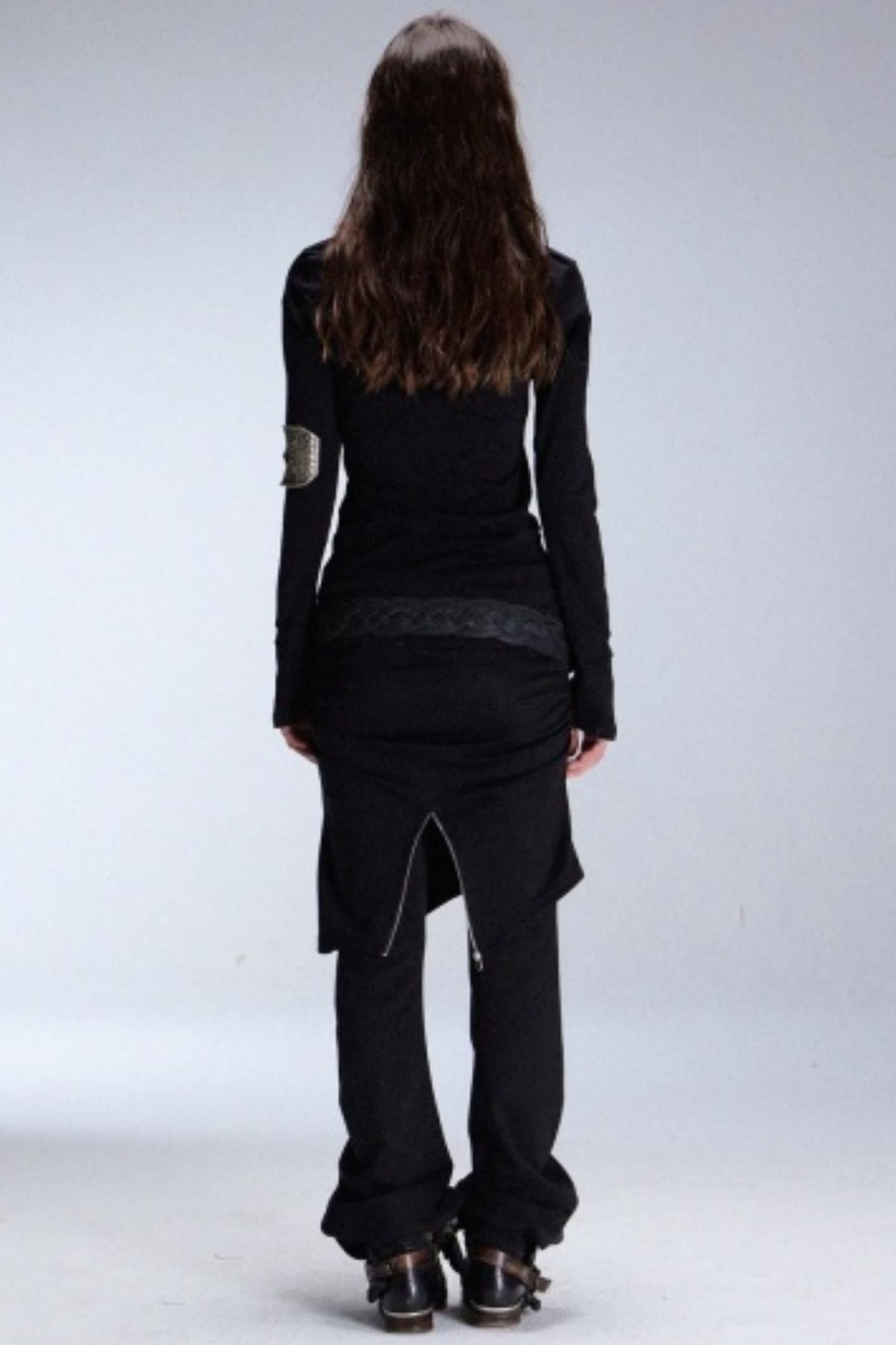 Pleated Layered Scimitar Pants