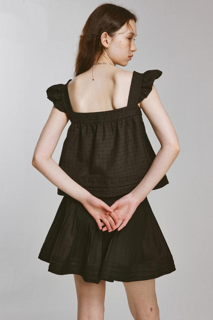 Waist Shape Short Pleated Skirt