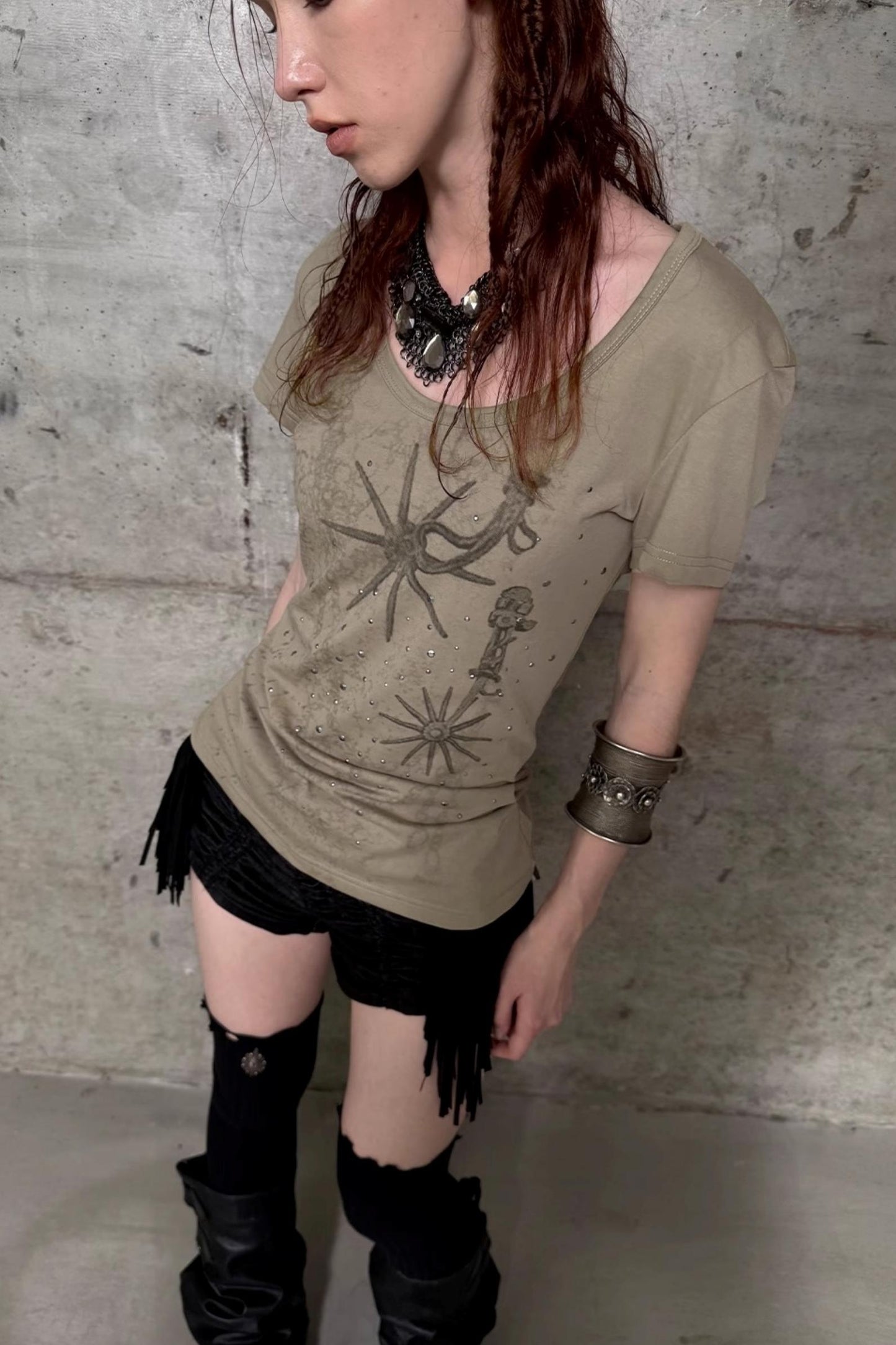 Western Rhinestone Basic Tee