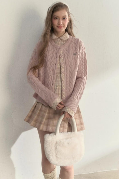 Fake Two Piece Woolen Knit Sweater