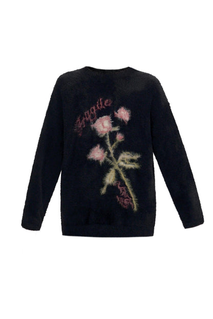 Mink Rose Fluffy Sweater