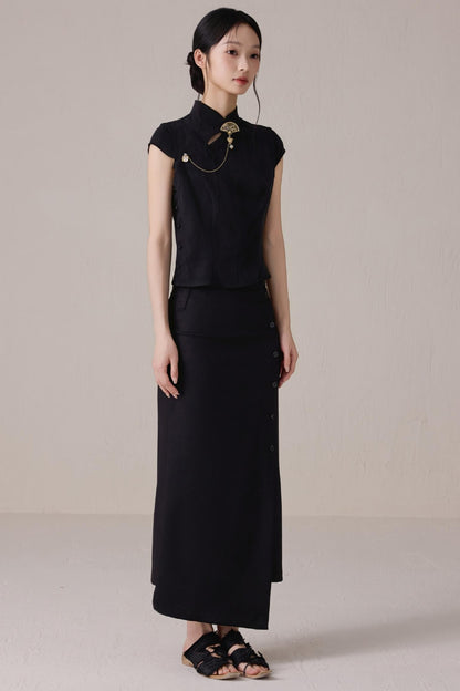 Black High-Waist Skirt