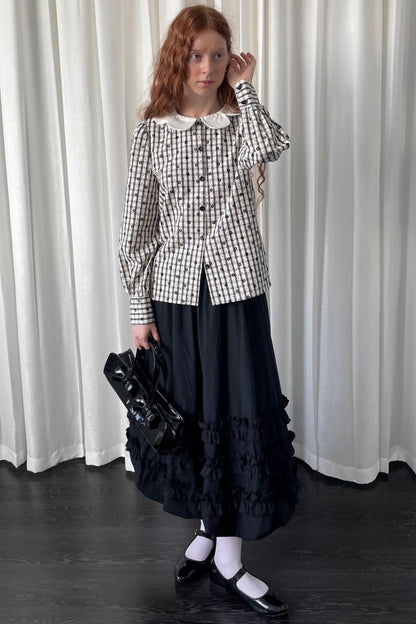 Puff Jacquard Plaid Shirt