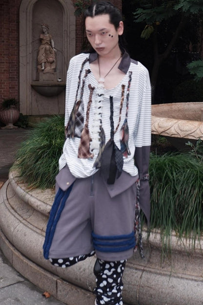 Multi-Tie Loose Long Sleeves Top